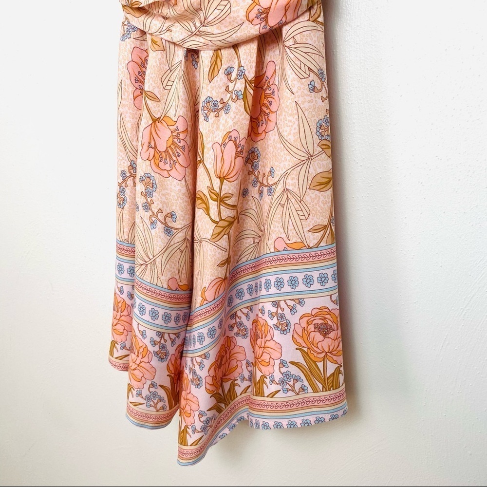 Shein Floral Multi Colors Rompers. Pink Blue Brown. Sz L. - Picture 8 of 16